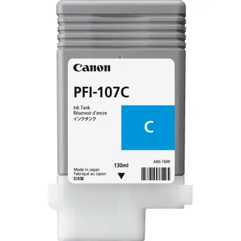 Tusz Canon PFI-107C Cyan do drukarek (Oryginalny) [130ml]
